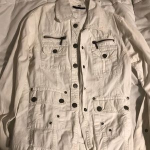 White jean jacket